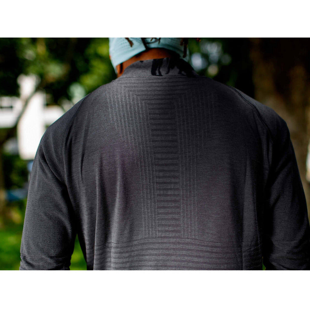 Compressport Seamless Zip Sweatshirt Black - Maglia Running - Mud and Snow