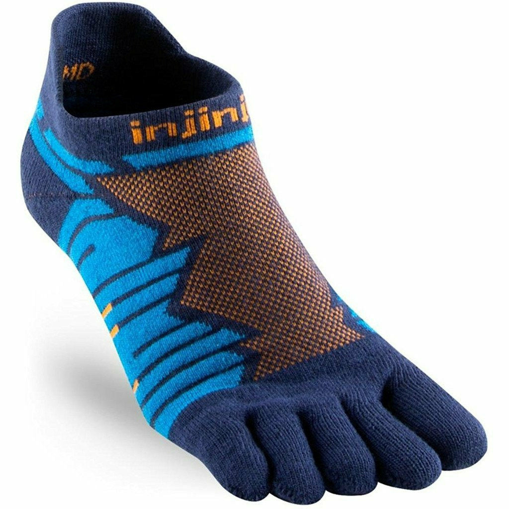 Injinji Ultra Run No-Show Blue- Calza Lunga Trail Donna - Mud and Snow