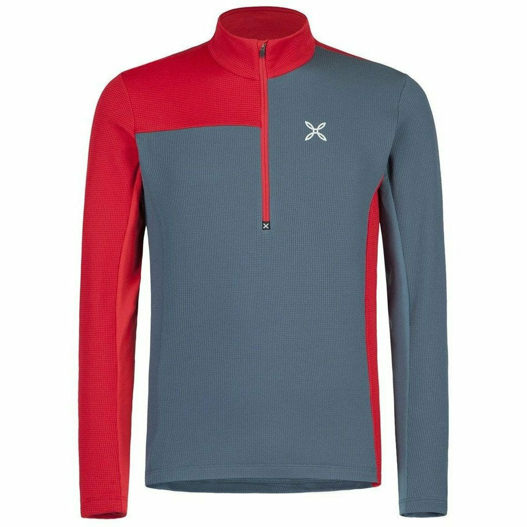 Montura Thermic Syncro Maglia Blu Cenere/Rosso - Felpe e Pile - Mud and Snow
