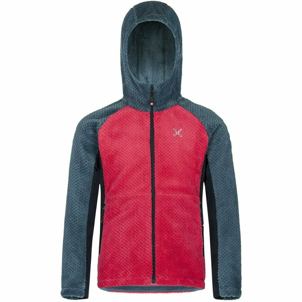 Montura Soft Pile Color Jacket Kids Rosa Blu Cenere - Pile Bambino - Mud and Snow