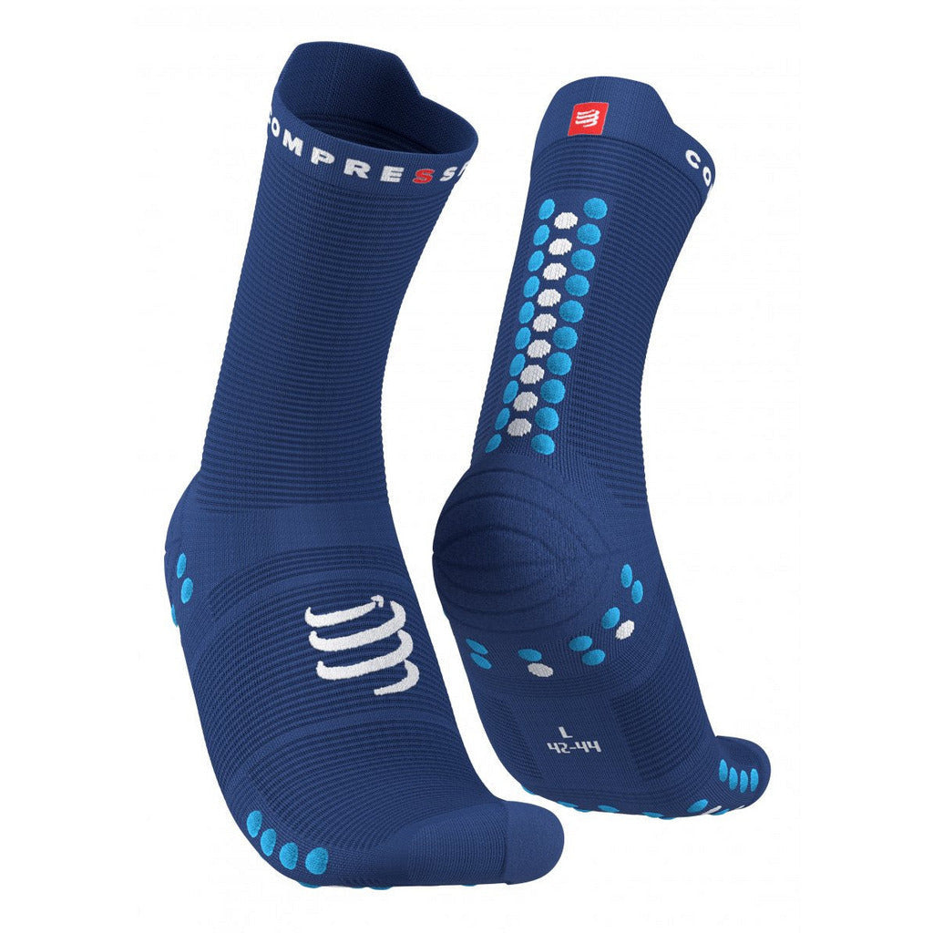 Compressport Pro Racing Socks V4 Run High Sodalite - Calze Running - Mud and Snow