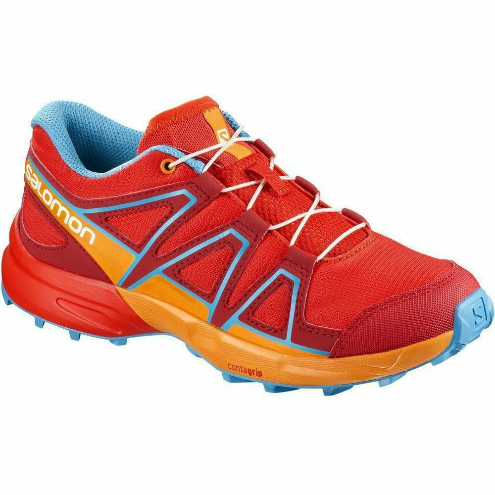 Salomon Speedcross J Fiery Red/Hawaiian Surf - Scarpa Bambino - Mud and Snow