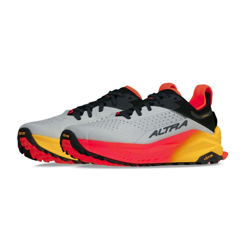 Altra Olympus 6 Gray Red - Scarpa Trail Running Uomo