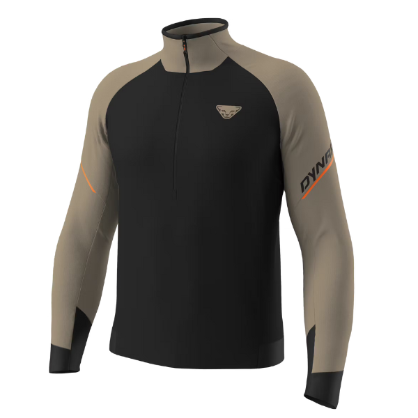 Dynafit Alpine L/S 1/2 Zip Tee Fallen Rock - Maglia Uomo Running