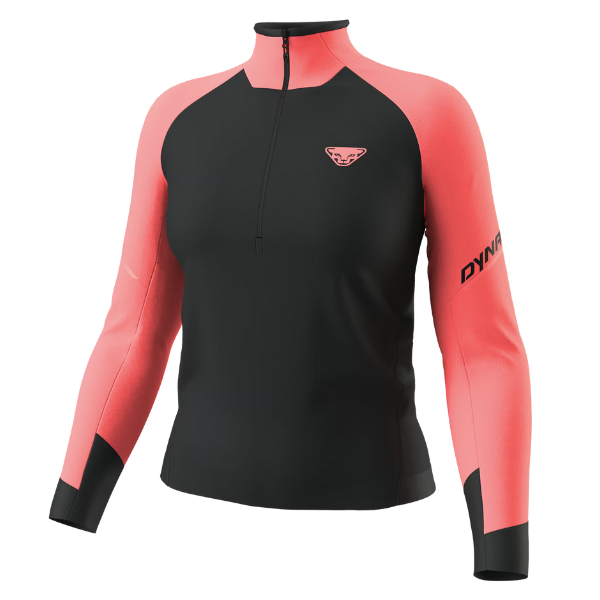 Dynafit Alpine L/S 1/2 Zip Tee W Ultra Coral - Maglia Uomo Running
