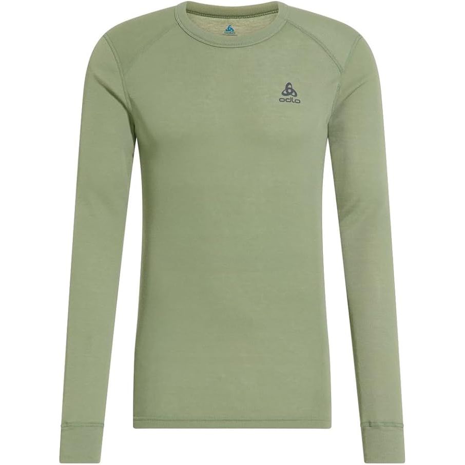 Odlo BL TOP Crew neck l/s Active Warm Eco Matte Green - Intimo Maniche Lunghe