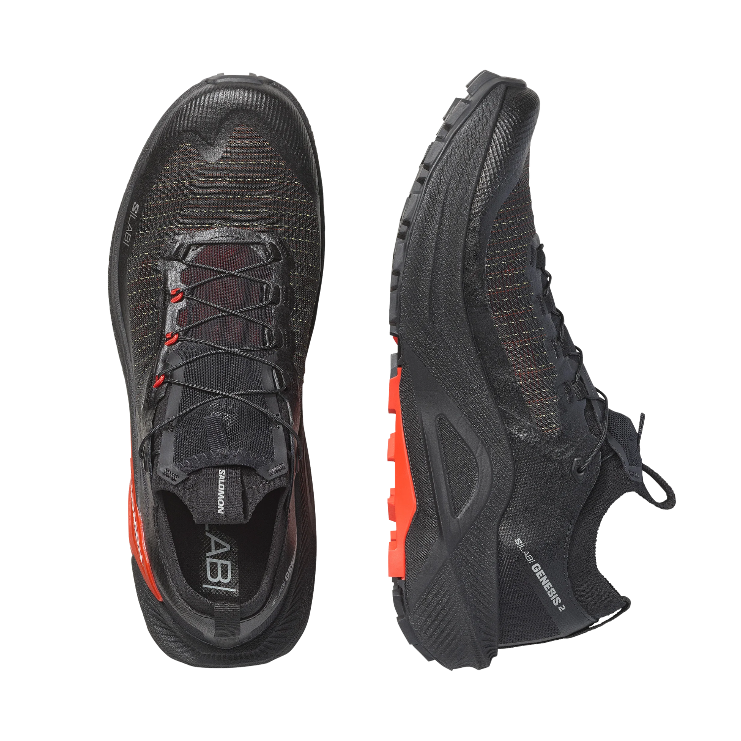 Salomon S-Lab Genesis 2 Black Fiery Red - Scarpa Trail Running