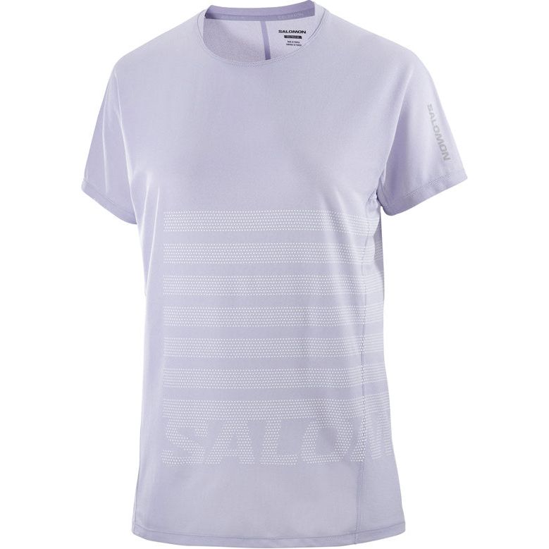 Salomon Sense Aero SS Tee Gfx W Cosmic Sky - Maglia Running Donna