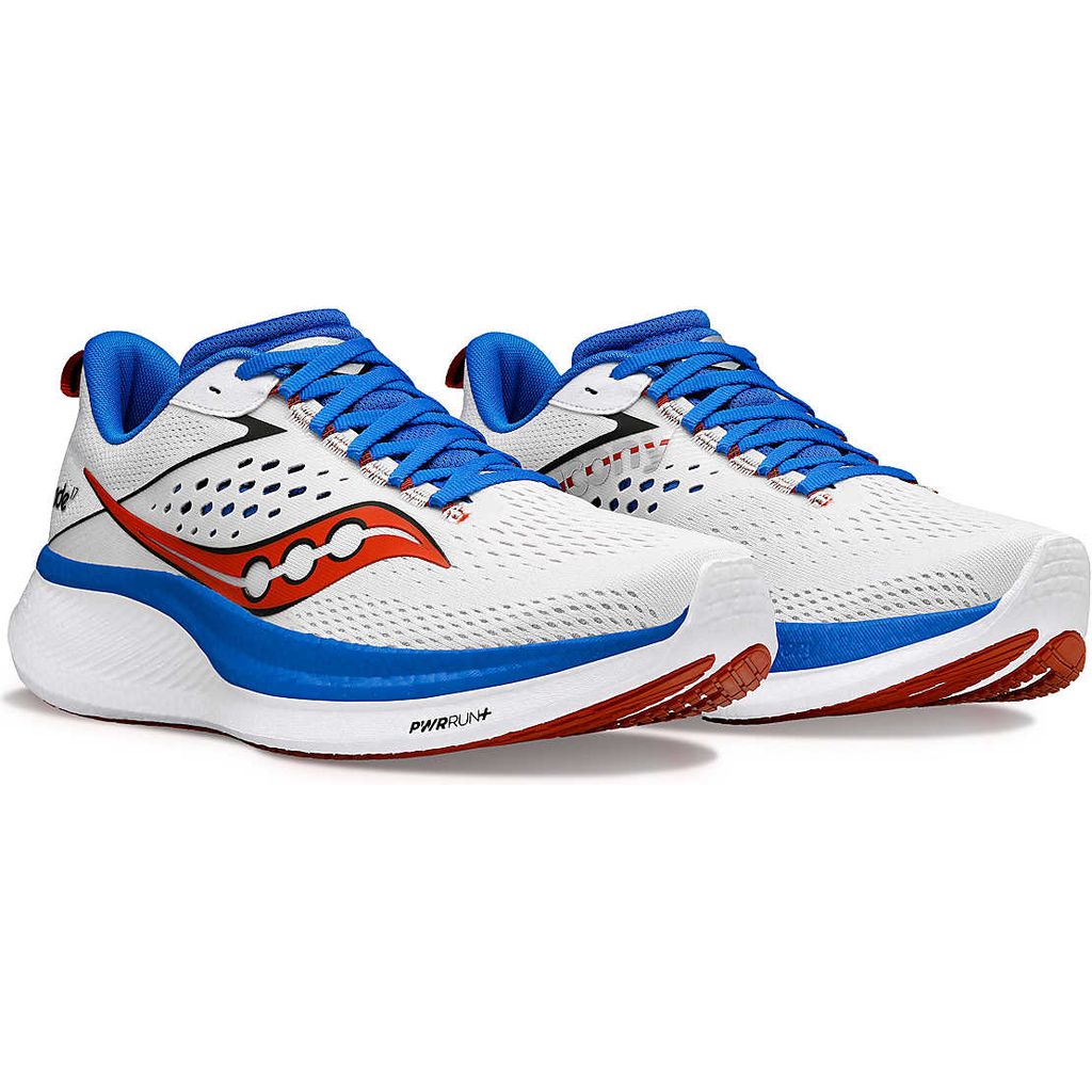 Saucony Ride 17 White / Cobalt - Scarpa Running