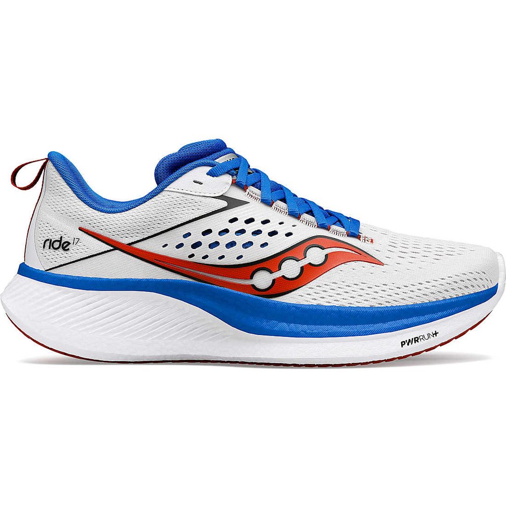 Saucony Ride 17 White / Cobalt - Scarpa Running
