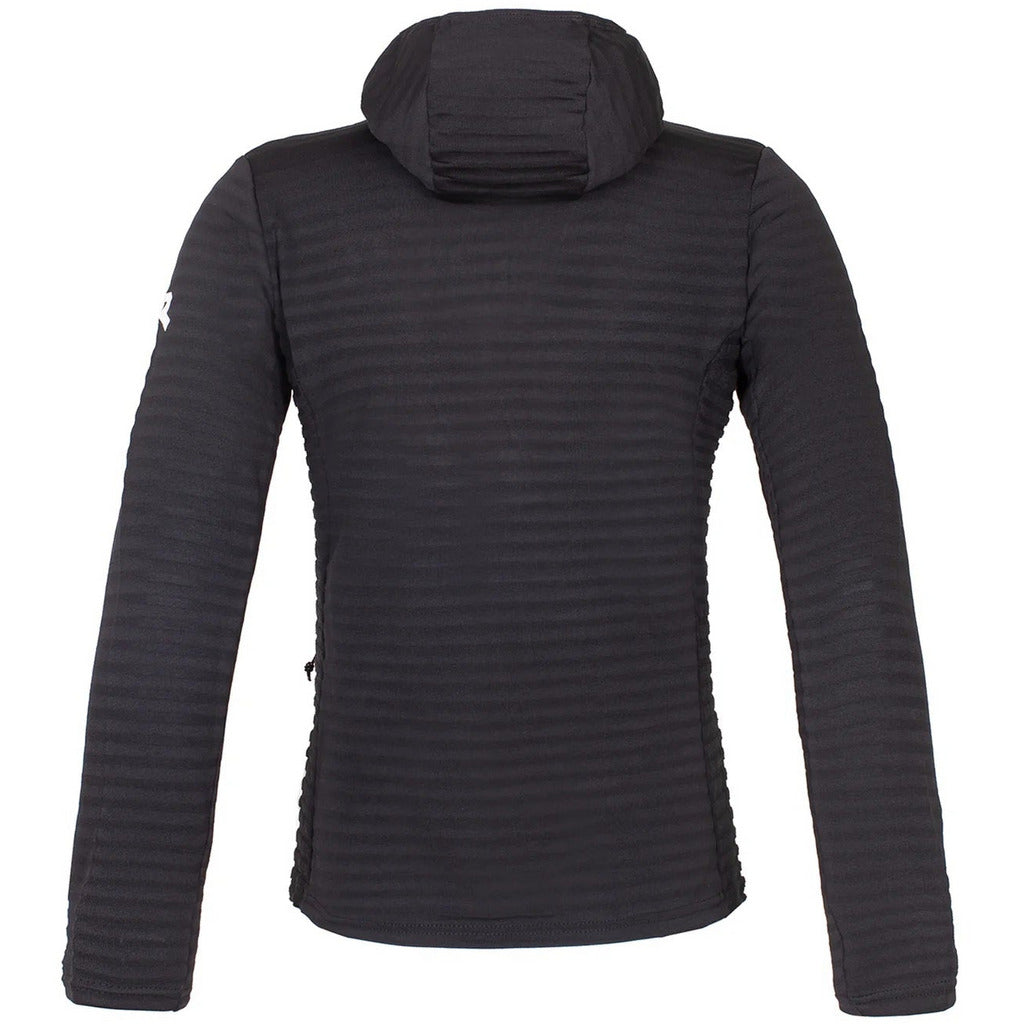 Rock Experience Notch Hoodie Woman Fleece Caviar - Felpa Donna Traspirante
