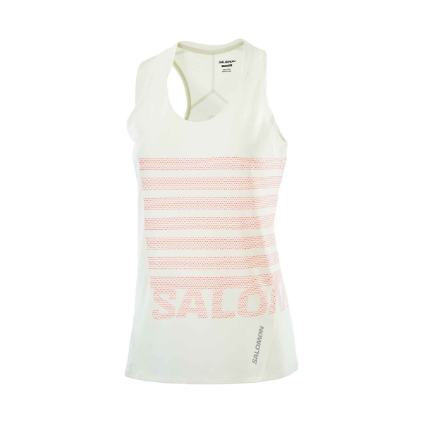 Salomon Sense Aero Singlet Gfx W Icicle- Canotta Running Donna