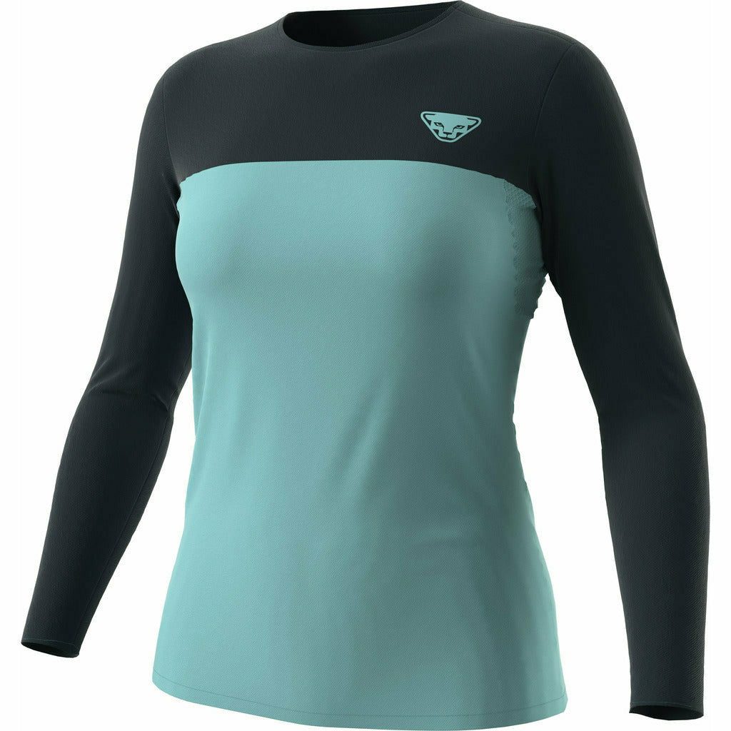 Dynafit Traverse S-Tech Long Sleeve W Tee Marine Blue - T-Shirt Donna Running - Mud and Snow