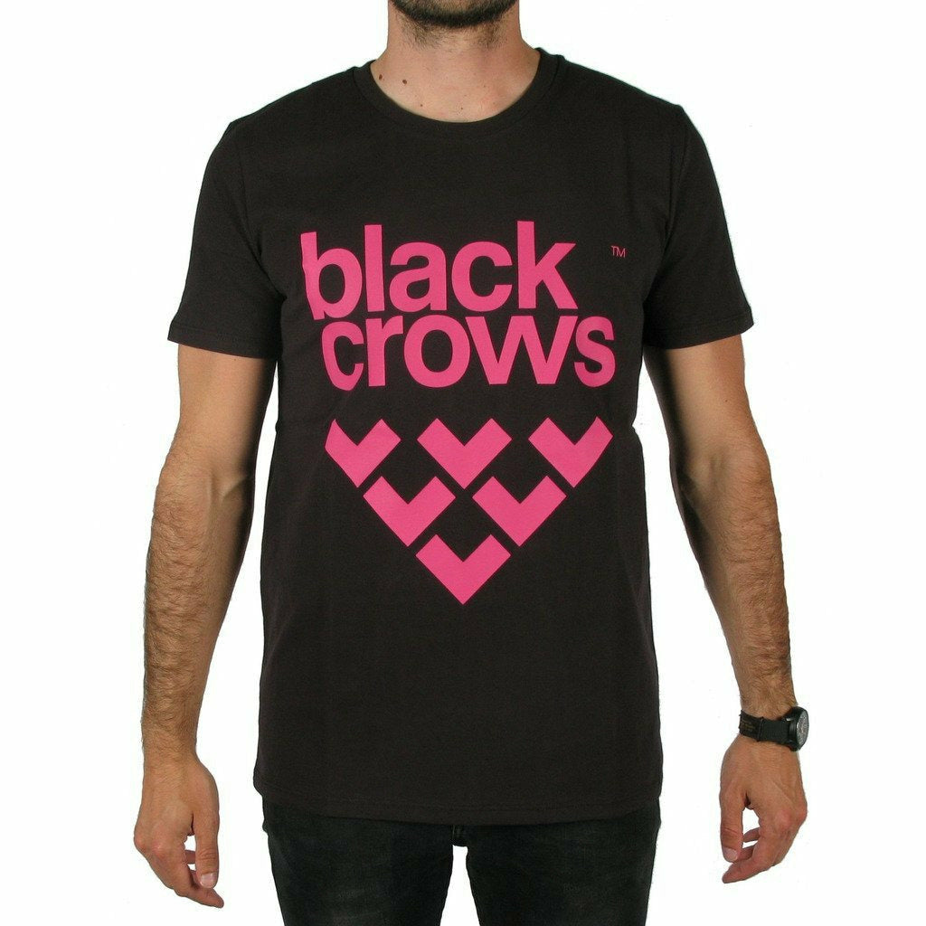 Black Crows Full Logo Black/Pink - T-Shirt Unisex - Mud and Snow