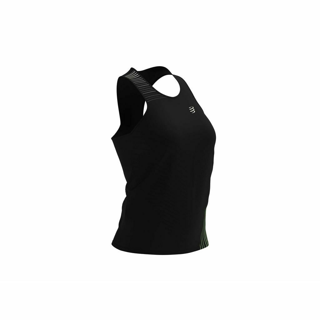 Compressport Performance Singlet W Black / Paradise - Canotta Running Donna - Mud and Snow