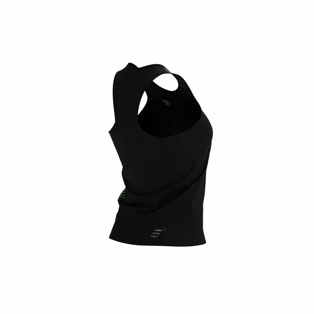 Compressport Performance Singlet W Black / Paradise - Canotta Running Donna - Mud and Snow