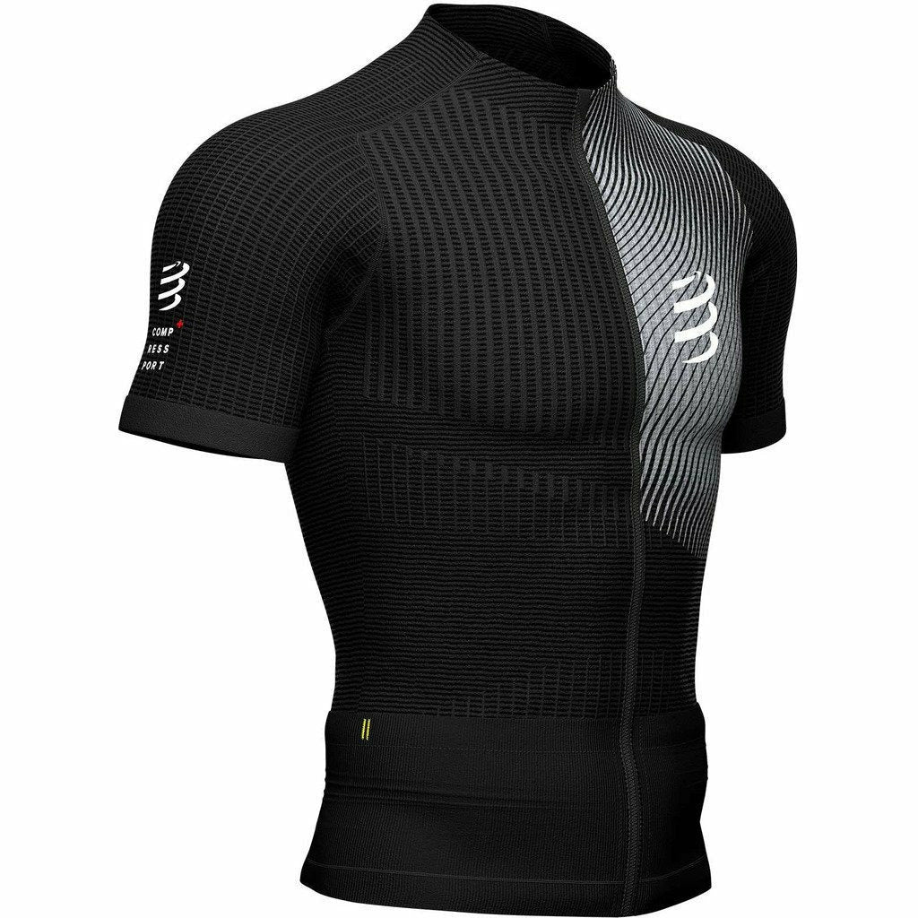 Compressport Trail Postural Top Black - Maglia Running Uomo - Mud and Snow