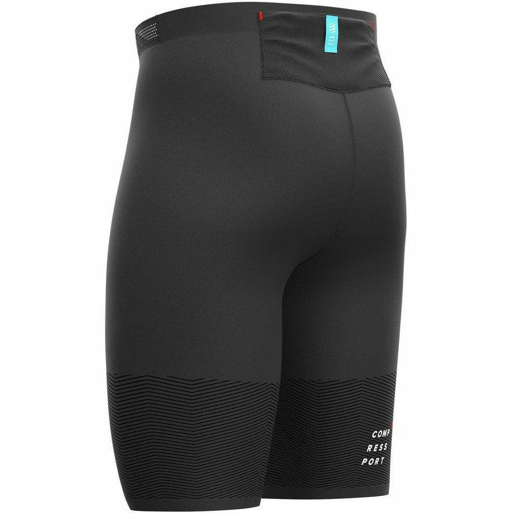 Compressport Trail Run Under Control Short Black - Pantaloncini Compressivi - Mud and Snow