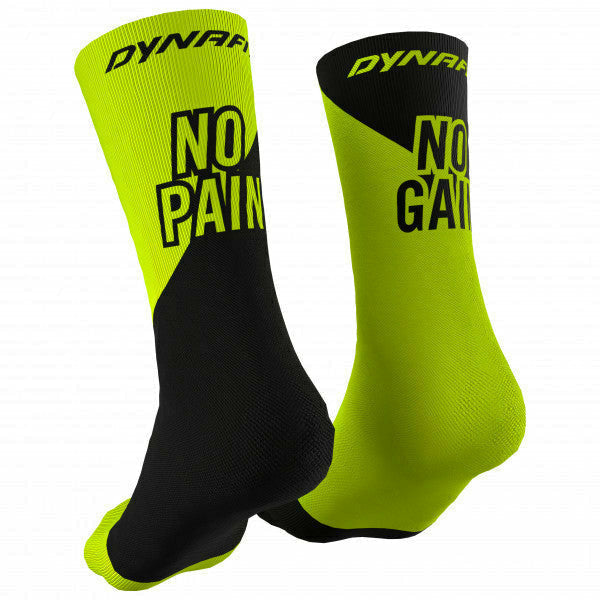 Dynafit No Pain No Gain Sock Neon Yellow - Calze Running - Mud and Snow
