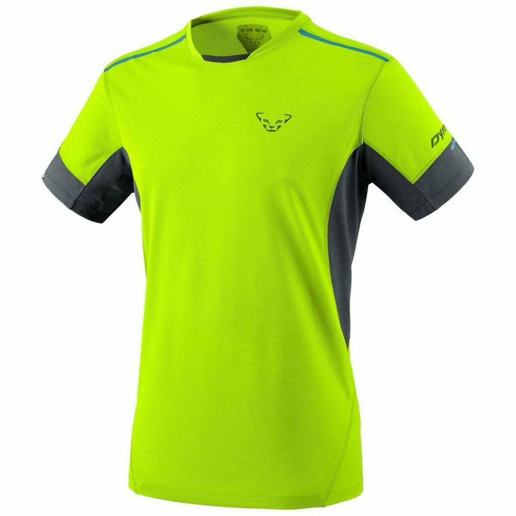 Dynafit Vert 2 Tee Fluo Yellow - Maglia Running Uomo - Mud and Snow