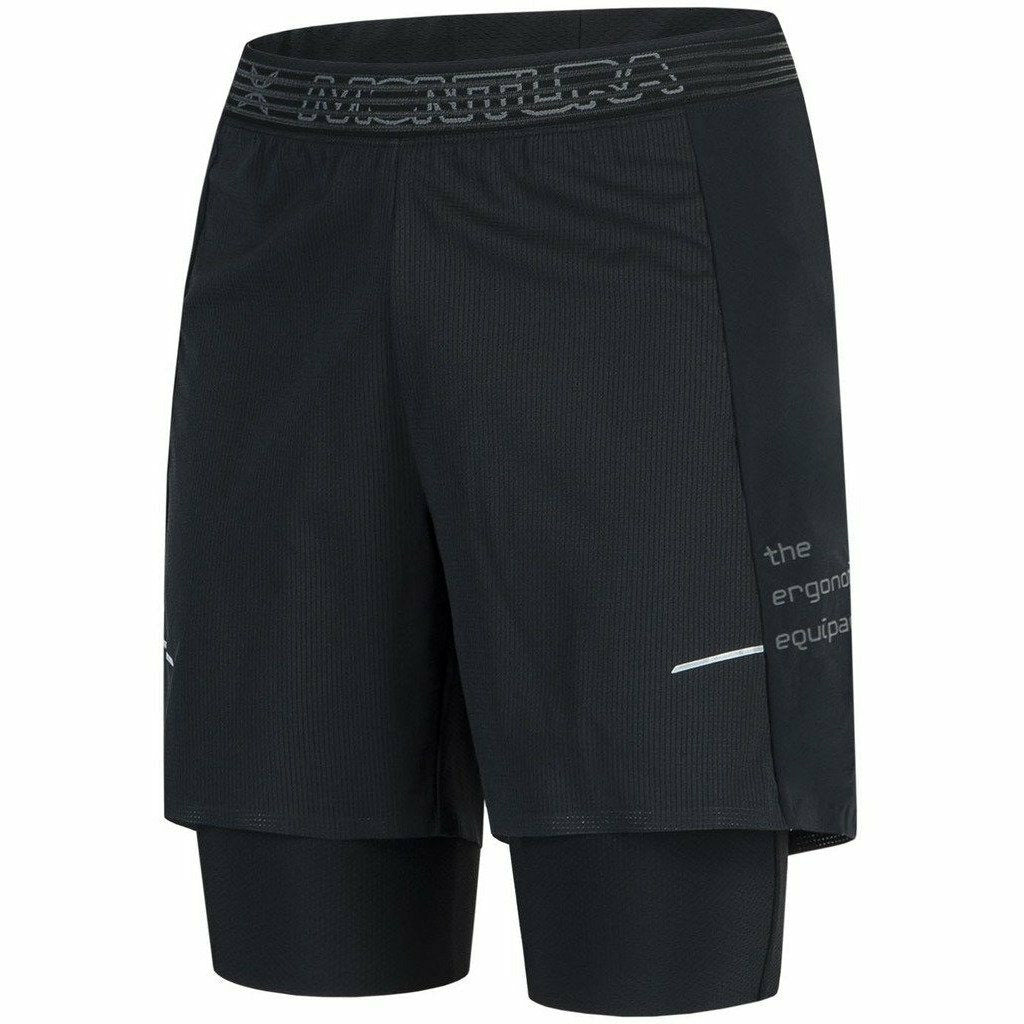 Montura Run K Bermuda Nero - Short Running Uomo - Mud and Snow