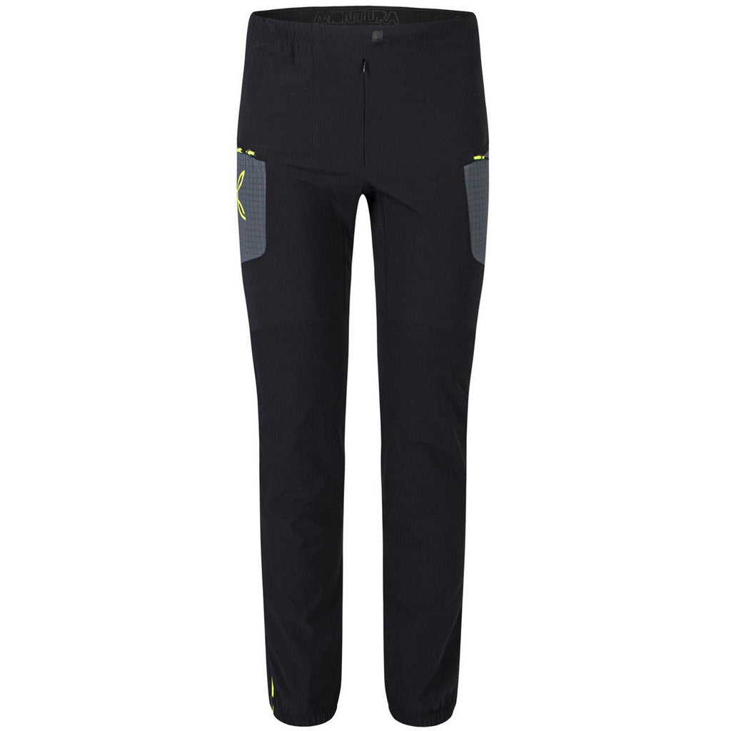 Montura Ski Style Pant Nero/Giallo Fluo - Pantaloni Sci Alpinismo - Mud and Snow