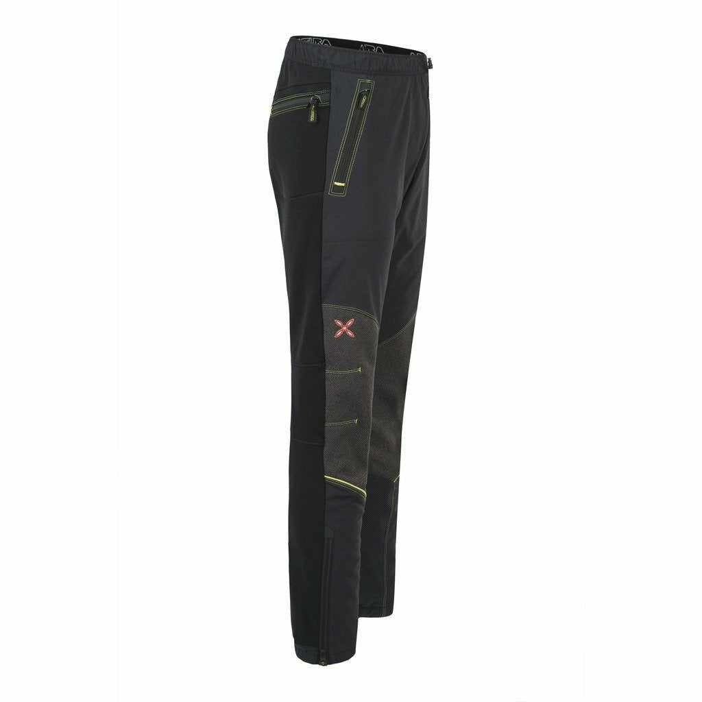 Montura Vertigo Pants Man Nero / Verde Acido - Pantaloni Outdoor - Mud and Snow