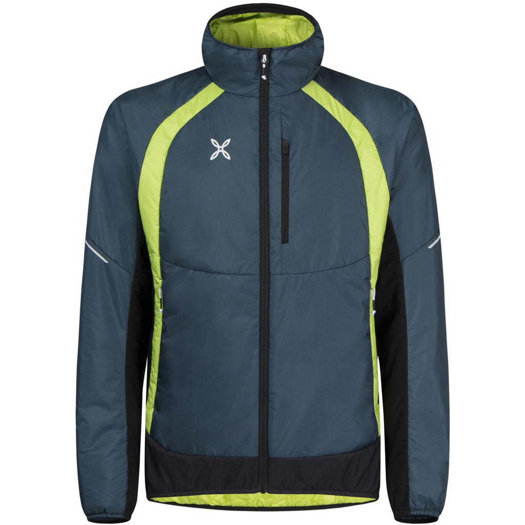 Montura Vulcan 2.0 Jacket Blu Cenere / Verde Lime - Giacca Sci Alpinismo - Mud and Snow