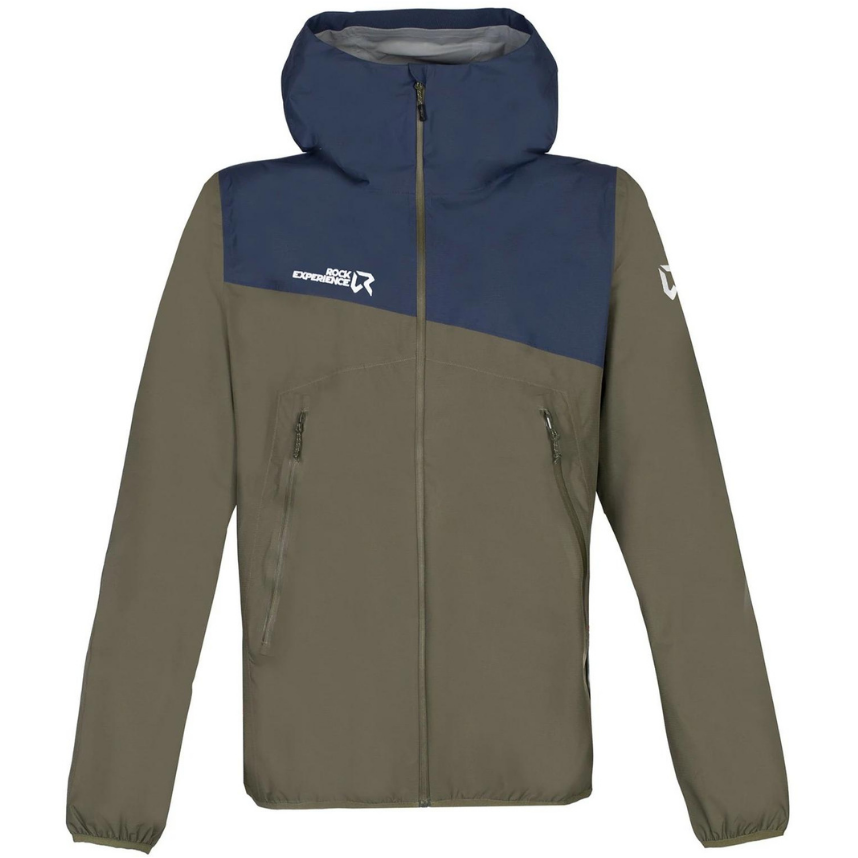 Rock Experience Great Roof Jacket Olive/Blue - Giacca Uomo Antipioggia - Mud and Snow