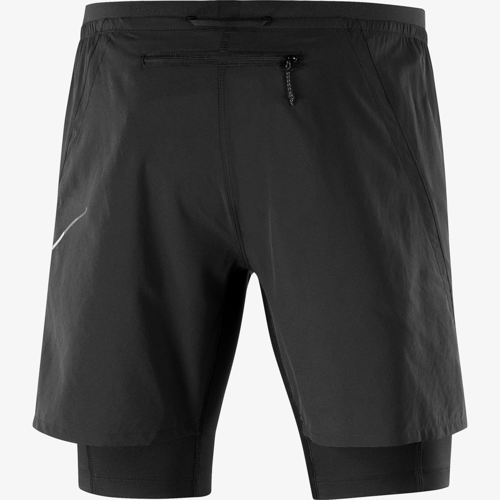 Salomon Cross Twinskin Short Black - Pantaloncini Trail Running