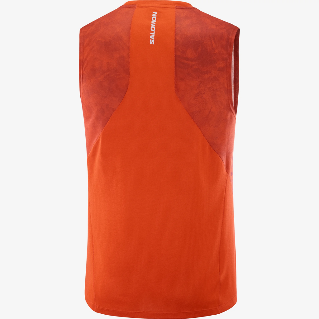 Salomon Sense Aero Trail Tank Fiery Red - Canotta Running Uomo