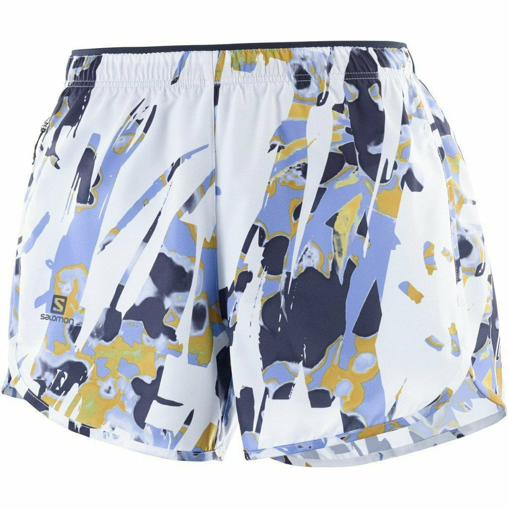 Salomon Agile Short Woman White - Pantaloncini Donna Running - Mud and Snow