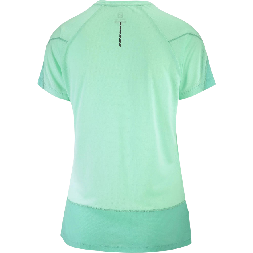 Salomon Cross Run Tee Beach Glass - Maglia Running Donna - Mud and Snow