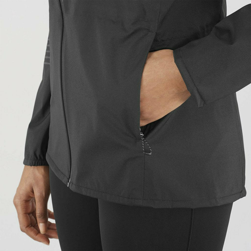 Salomon Lightning Jacket Black - Giacca Donna Impermeabile - Mud and Snow
