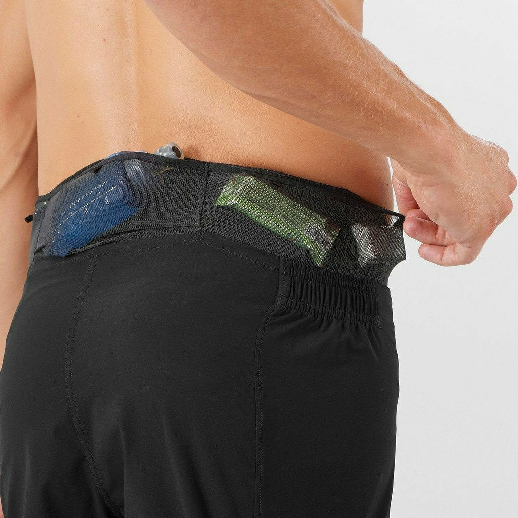 Salomon S-Lab Sense 6'' Short Black - Pantaloncini Trail Running - Mud and Snow