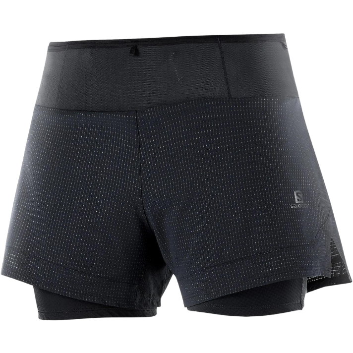 Salomon Sense Aero 2IN1 Short Black - Pantaloncini Trail Running Donna - Mud and Snow