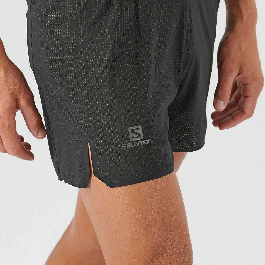 Salomon Sense Aero 4'' Short M Black - Pantaloncini Trail Running - Mud and Snow