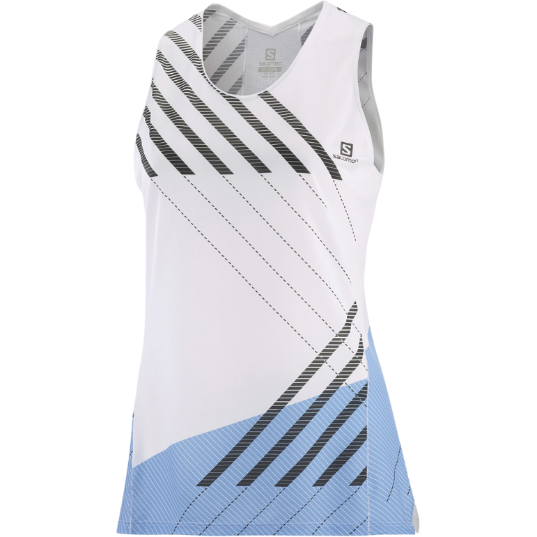 Salomon Sense Aero Tank White/Provence - Canotta Running Donna - Mud and Snow