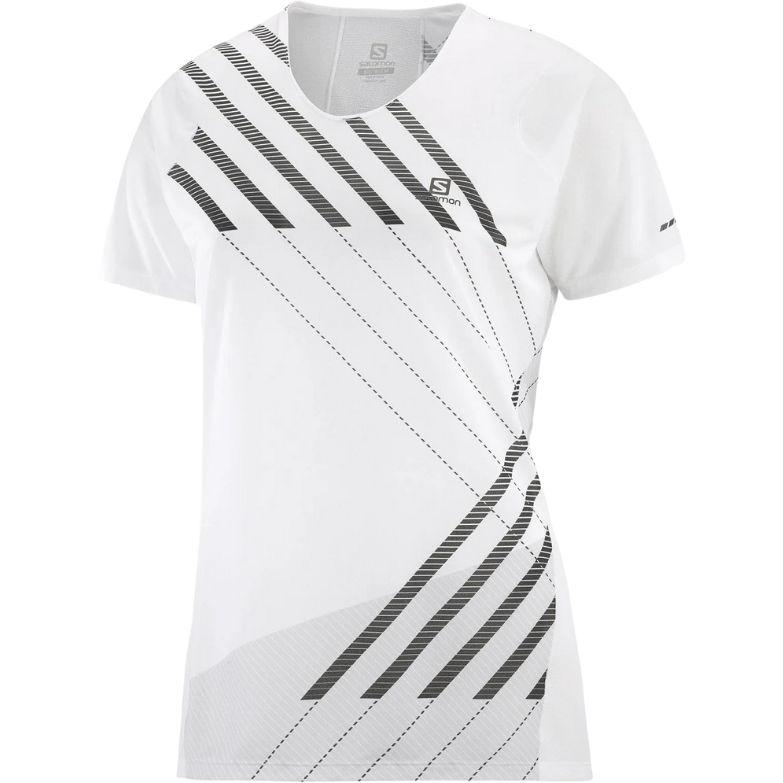 Salomon Sense Aero Tee White/Oyster - Maglia Running Donna - Mud and Snow