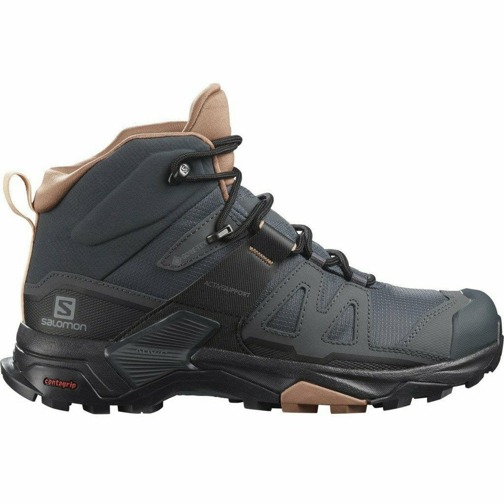 Salomon X Ultra 4 Mid GTX W Ebony / Mocha - Scarponcino Trekking Impermeabile - Mud and Snow