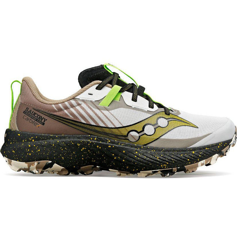 Saucony Endorphin Edge Fog/Black - Scarpa Trail Running Uomo - Mud and Snow