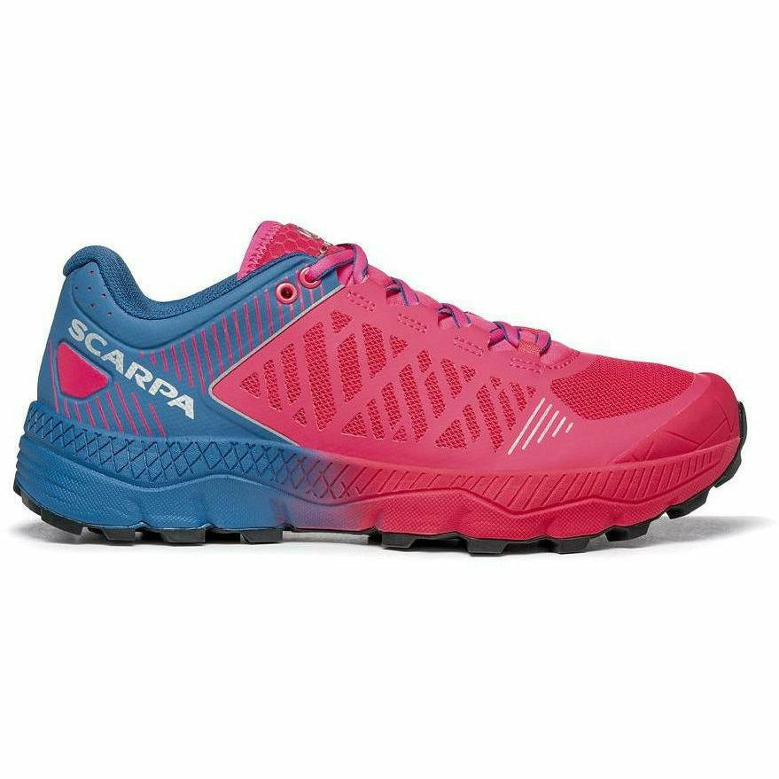 Scarpa Spin Ultra Wmn Rose Fluo / Blue - Scarpa Trail Running Donna - Mud and Snow