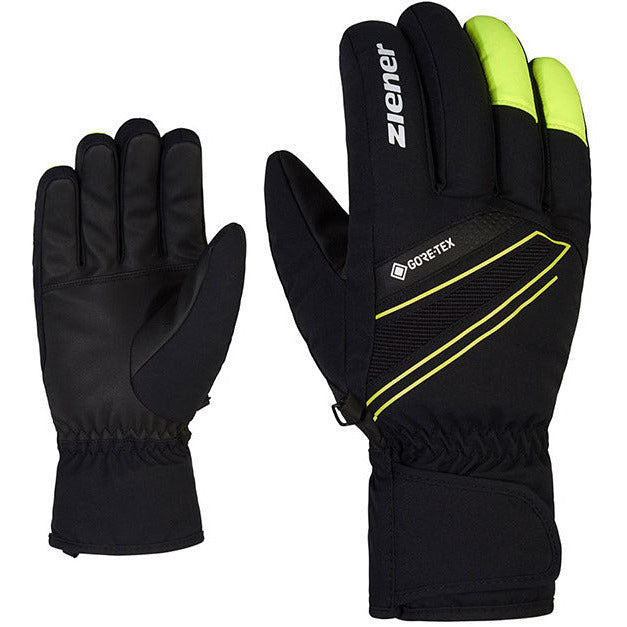 Ziener Gunar GTX Black Yellow - Guanto Sci Gore Tex - Mud and Snow
