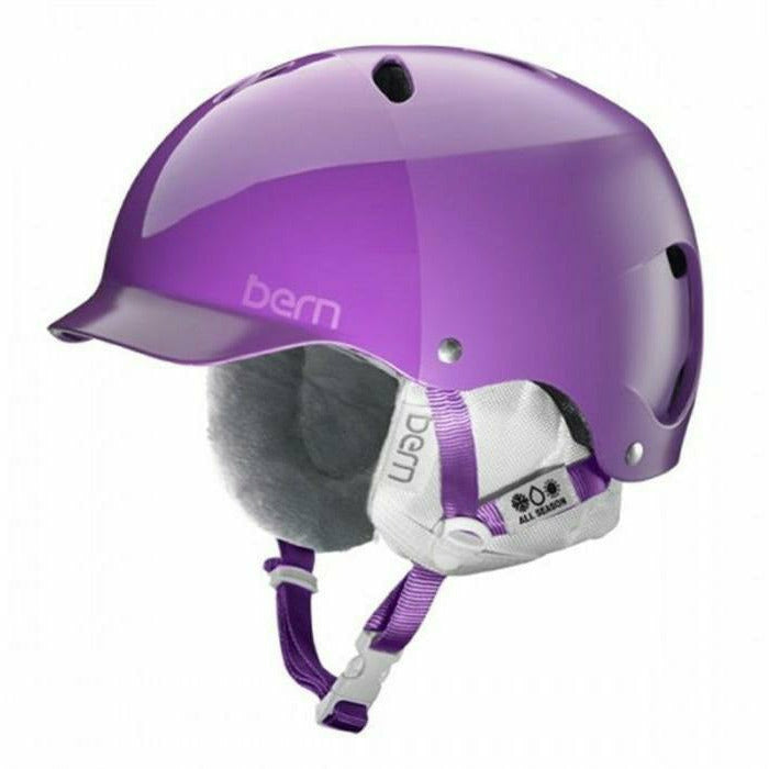 Bern Lenox EPS Satin Purple - Mud and Snow