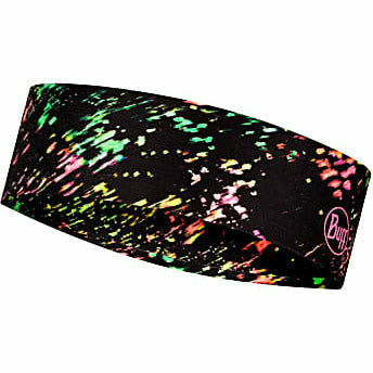 Buff Coolnet Uv+ Slim Headband Spekle Black - Fascia Traspirante Running - Mud and Snow