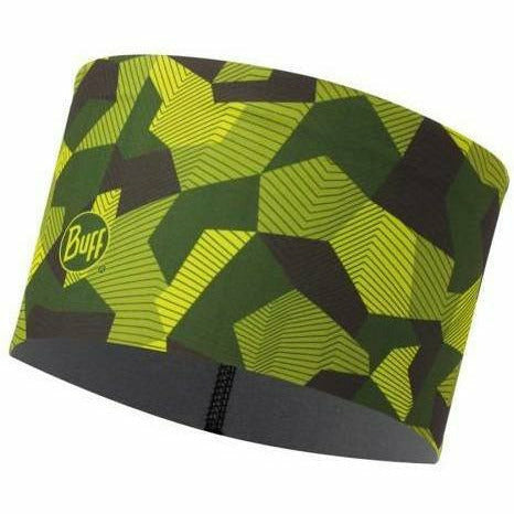 Buff Tech Fleece Headband Block Camo Green - Fascia Unisex - Mud and Snow