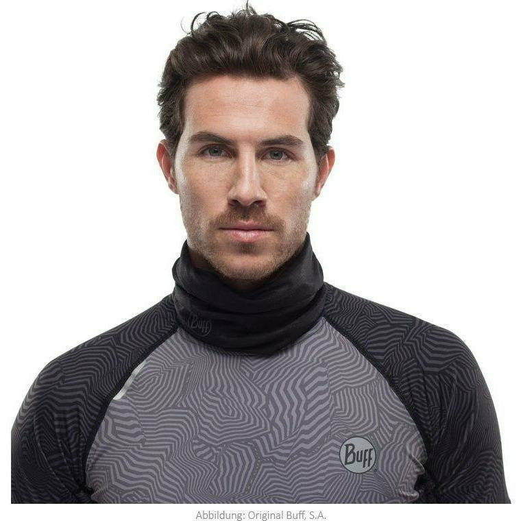 Buff Coolnet Uv+ Solid Black - Fascia Scaldacollo Traspirante - Mud and Snow