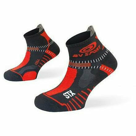 Bv Sport STX Evo Nero/Rosso - Calza Trail Running - Mud and Snow