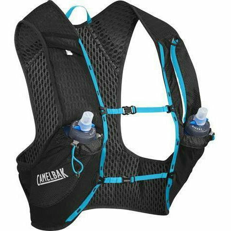 Camelbak NanoVest 3L Quick Stow Flask Black/Atomic Blue - Zaino Trail Running - Mud and Snow
