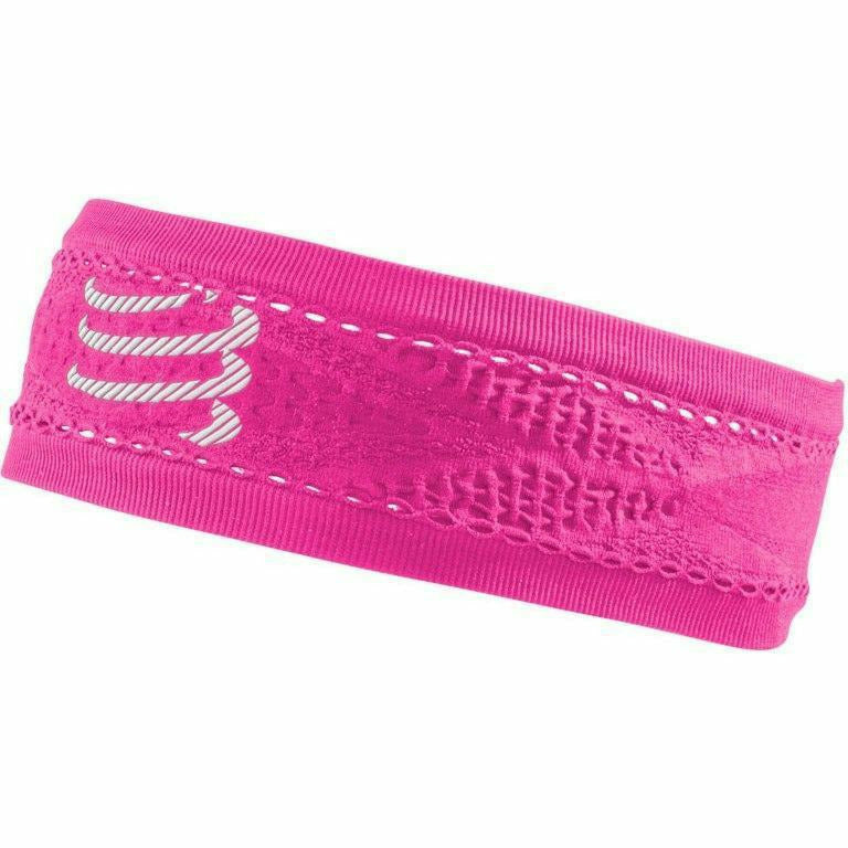 Compressport Thin Headband On/Off Fluo Pink - Mud and Snow